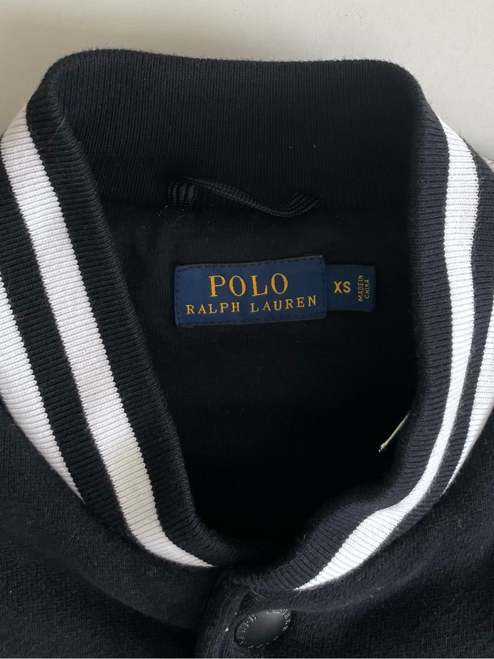Polo by Ralph Lauren Black Quilted-Sleeve Varsity Jacket - Picture 4 of 12